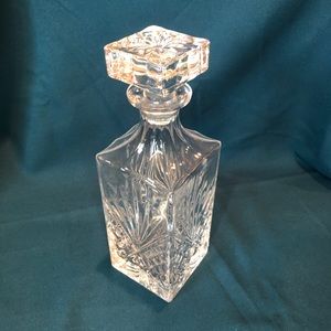 Irish Cut Whisky Rectangular Glass Decanter